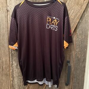 Born to Play Darts Men's Jersey - Black and Orange
